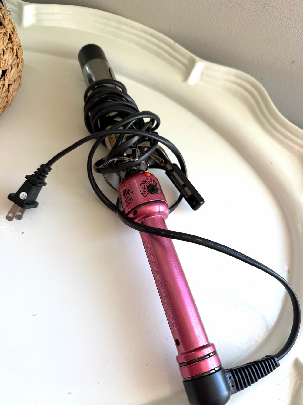 Pink Curling Iron - Metallic Pink Barrel